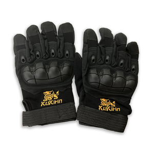 KuKirin long riding gloves with full-finger protection and adjustable wrist strap