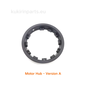 Black motor hub on a white background