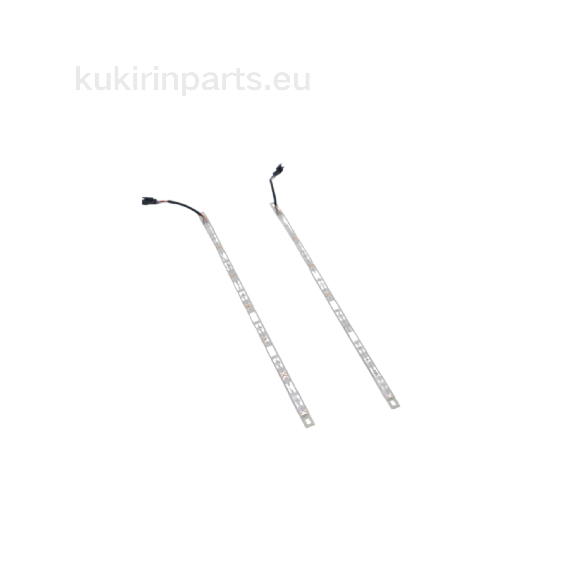 Two LED light strips on a white background with 'kukirinparts.eu' branding.