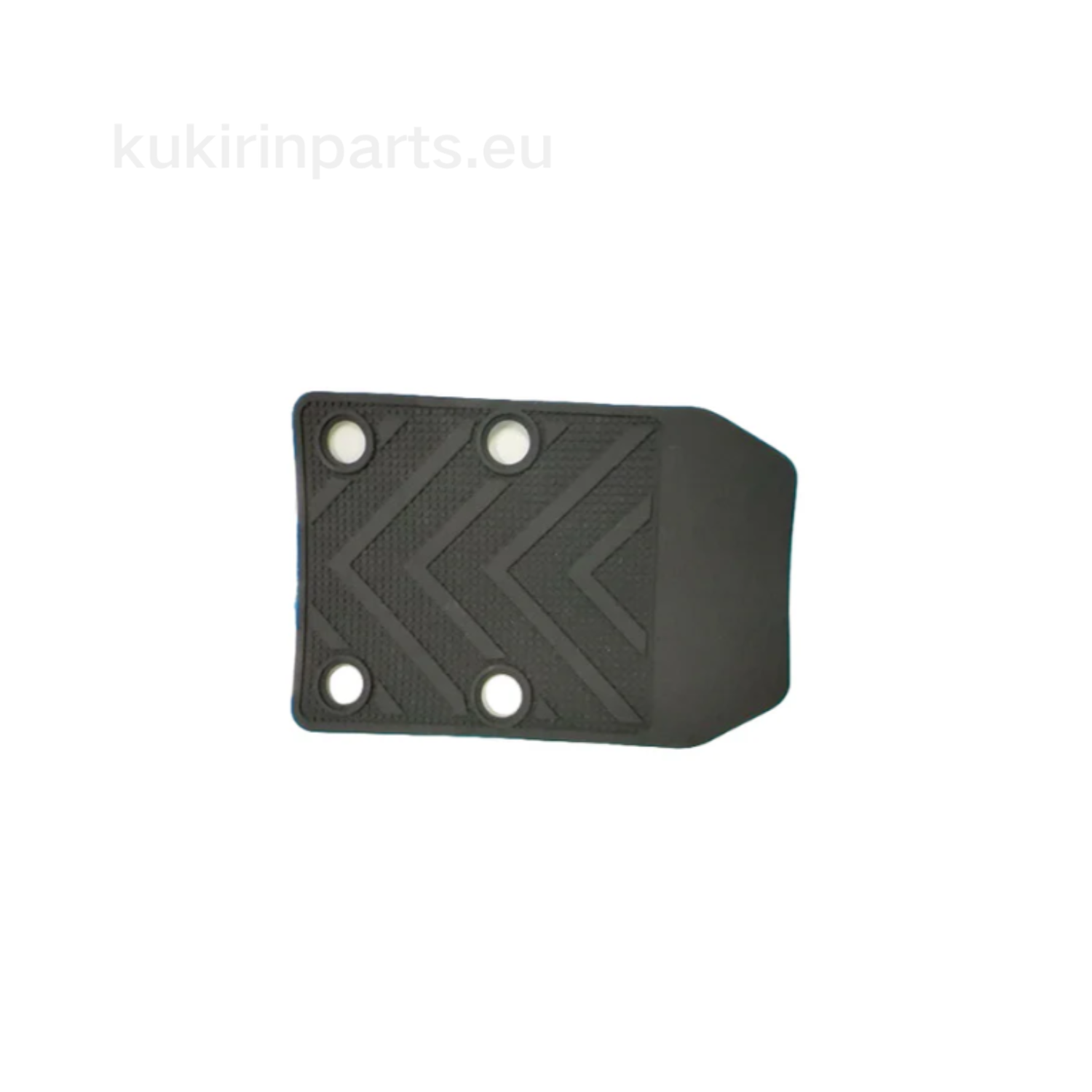 A black textured rubber or plastic part with four circular mounting holes, shown on a plain white background with a faint 'kukirinparts.eu' watermark in the upper left.