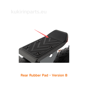 Black rubber pad with textured surface and mounting holes